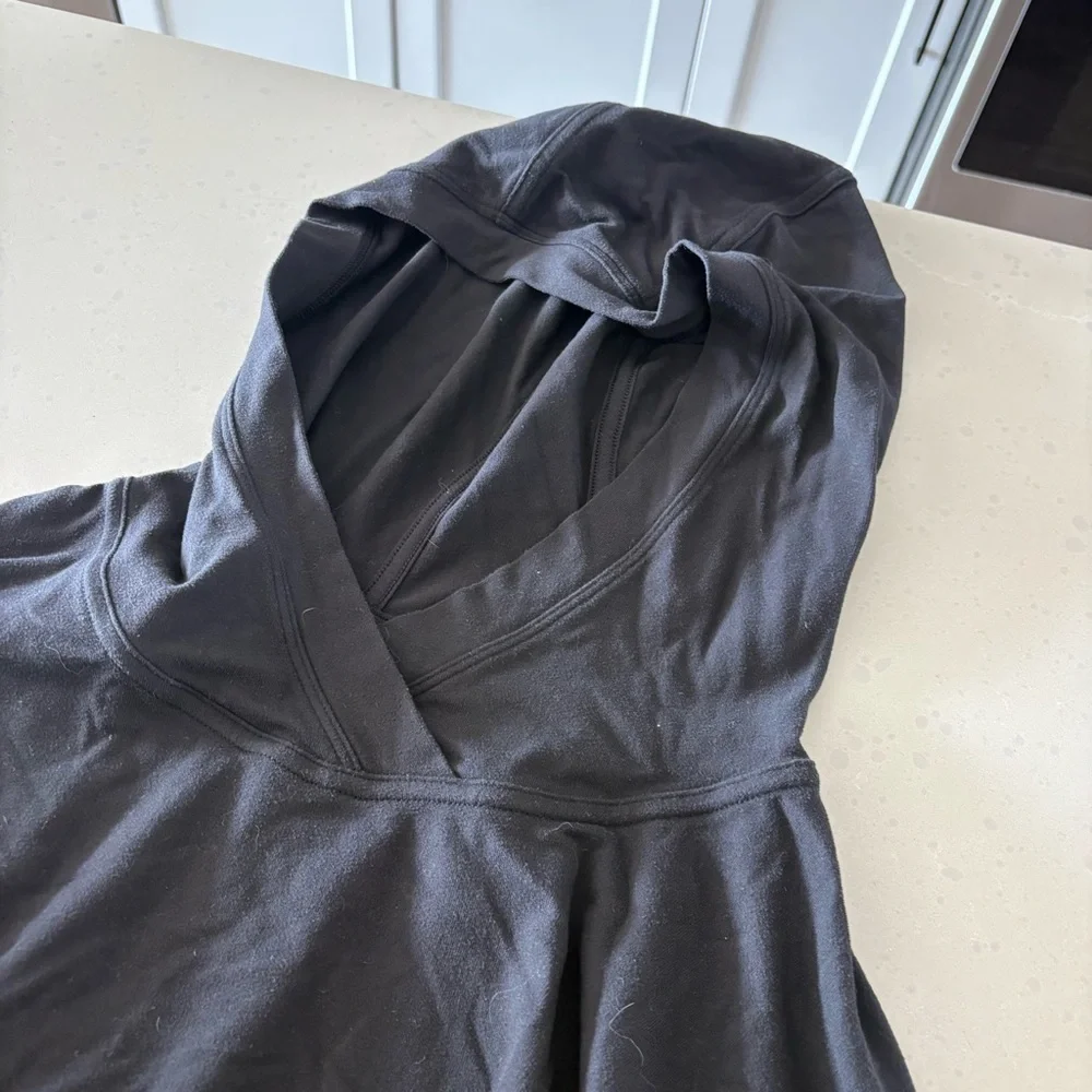 Lululemon Black Rulu long sleeve hooded Run Top Size 6 - Picture 4 of 7